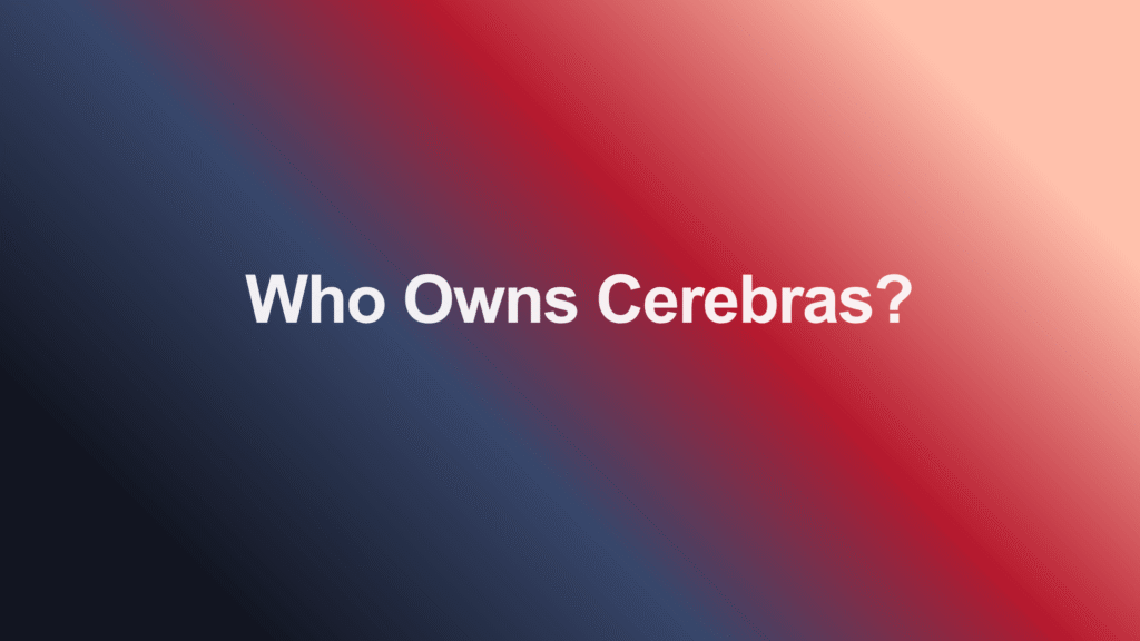 Who Owns Cerebras
