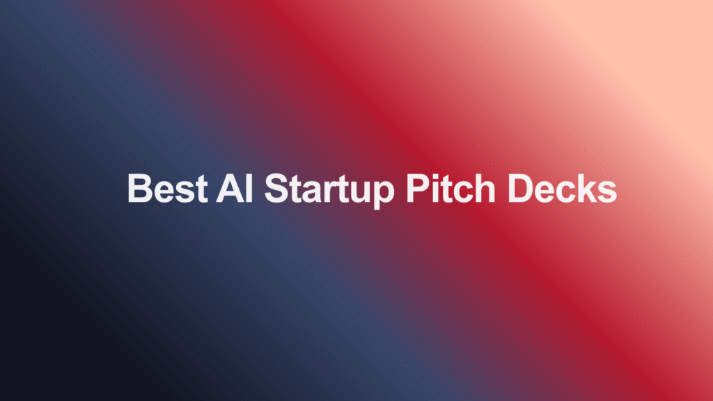 Best AI Startup Pitch Decks